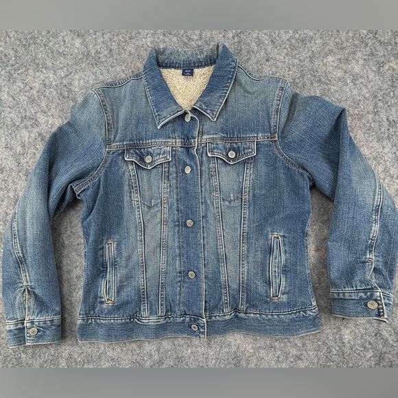 GAP Jackets & Blazers - Gap | NWOT | 2008 | Never Worn | Sherpa‎ Lined Jean Jacket | Women’s Soze XL